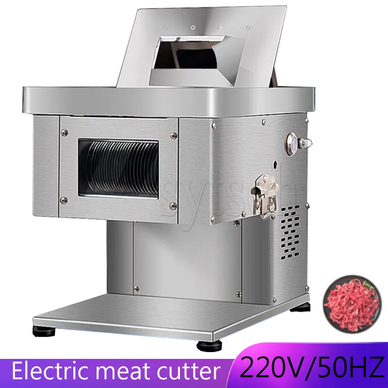 Rostfritt stål köttskivare maskin kommersiell automatisk skivning strimlad elektrisk köttskärare
