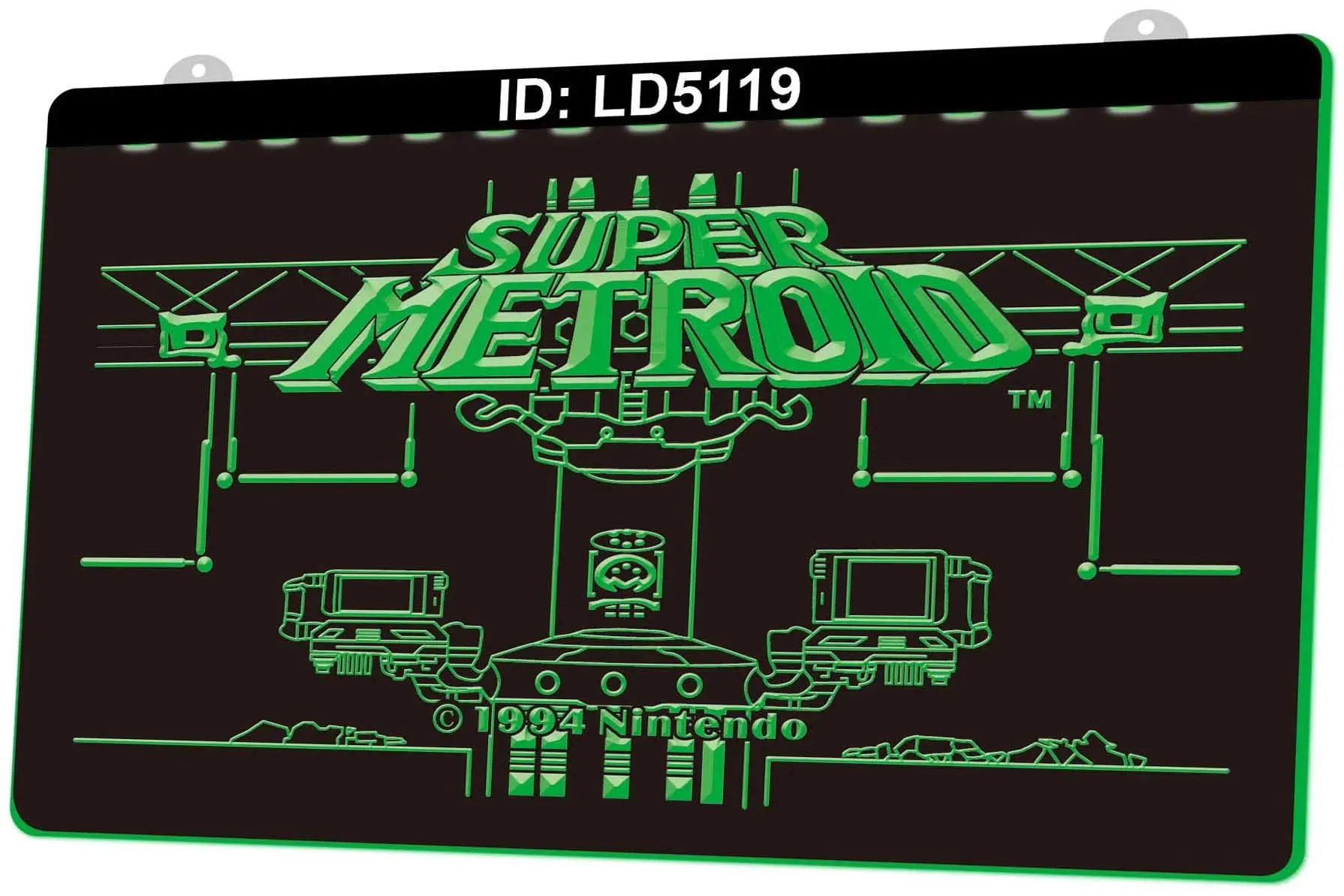 Sign LD5119 Super Metroid Game Nintendo 3D -гравировка