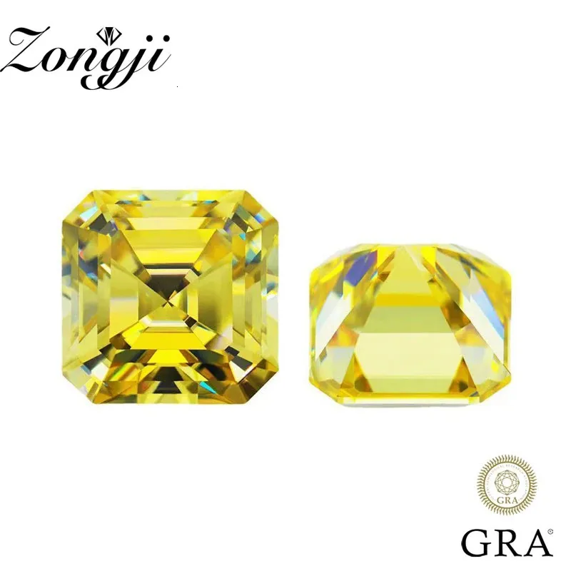 Zongji Asscher Cut 100 Real Stones anpassade lösa äkta GRA -certifikat Pass Diamond Tester Gemstones 231221