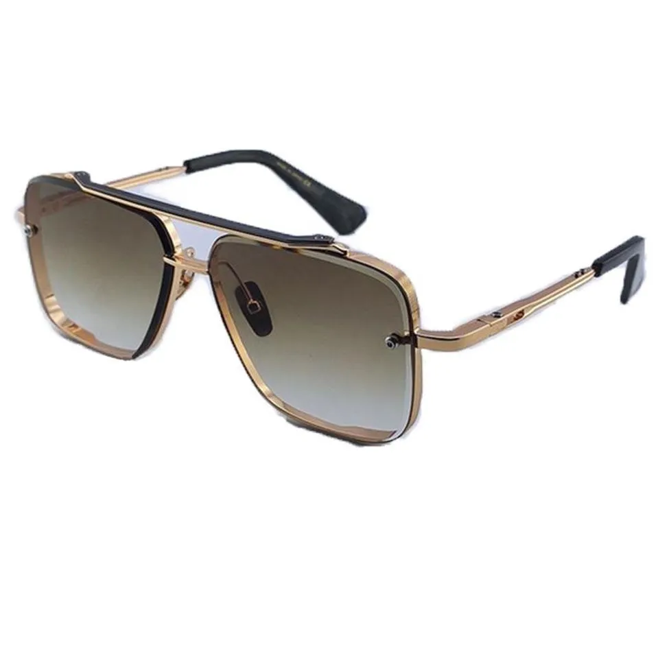 Dita Mach Six Limited Designer Sonnenbrille Männer Metall Plattierung ein Spiegel -Business -Stil Sonnenbrille für Frauen klassisch Original 247U
