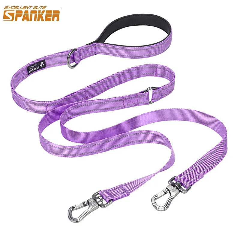 Cane a doppio gancio Leash PET TRACTION ROPE RUND RUNDING HEGHT BUNGEE Leash Fredective Forta per cani a medio-grande dimensione 231221