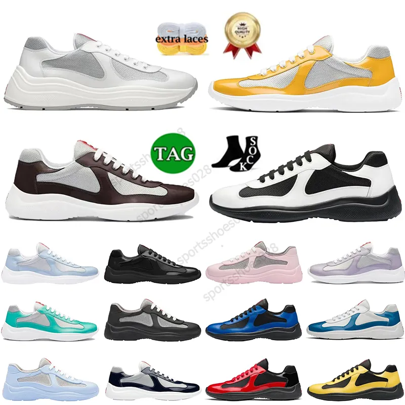 Fashion American Cup XL Casual Shoe Mesh koronkowe mężczyźni trenery damskie niskie skórzane nylonowe PVC Designer Triple Białe parady gumowe trampki z tkaniny podeszwy