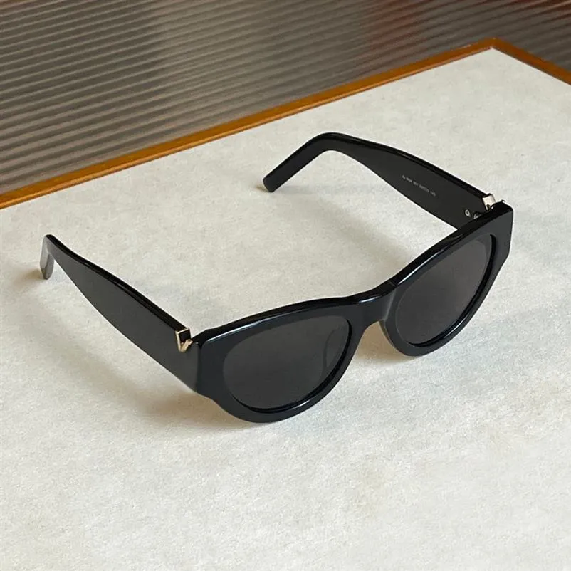 m 94 gafas de sol de ojo de gato lentes grises negros dorados Sonnenbrille gafa de sol gafas de sol de borde completo de gafas de sol UV400 con bo203c