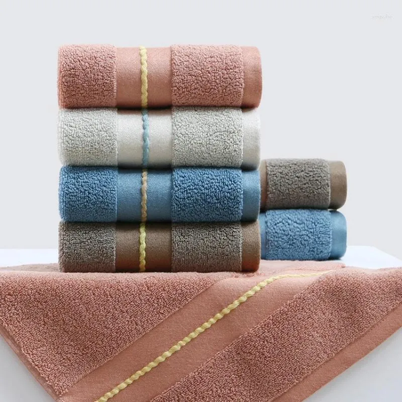 Serviette en coton de haute qualité Stripe facial serviettes de salle de bain douche très absorbante douche el bain multicolore 74x34cm