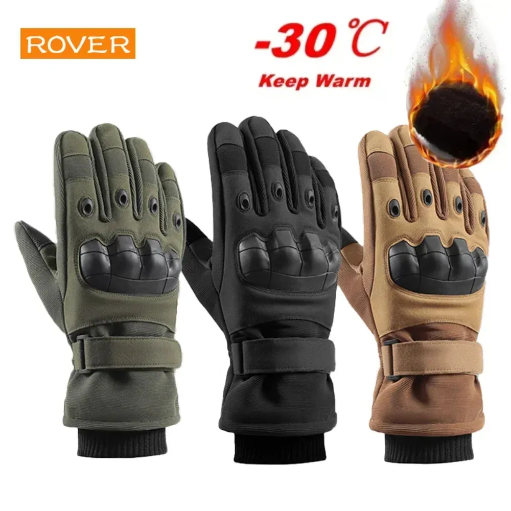 Winter warme handschoenen thermische tactische mannenhandschoenen jagen beschermende handschoenen vol vinger militaire gevechten touchscreen outdoor skiën 231221