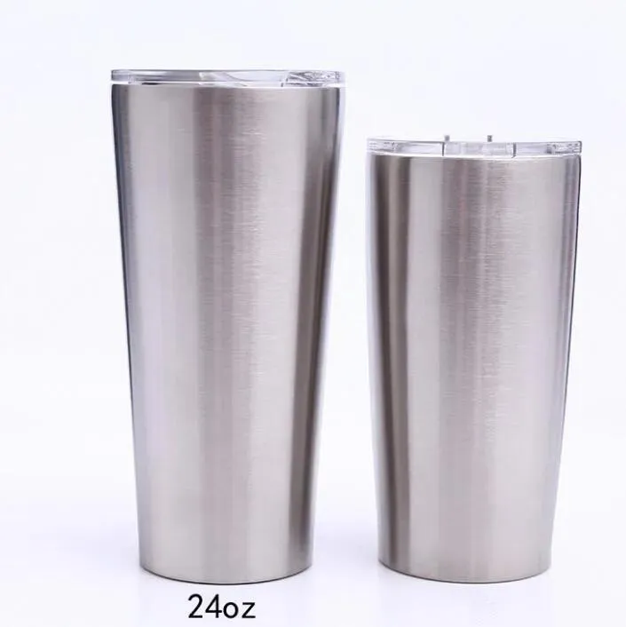 Tumblers 24oz 20 أونصة تومل 30 أونصة فراغ الكوب من الفولاذ المقاوم للصدأ الفولاذ المقاوم للصدأ مكبرة معزولة معزول كوب البيرة