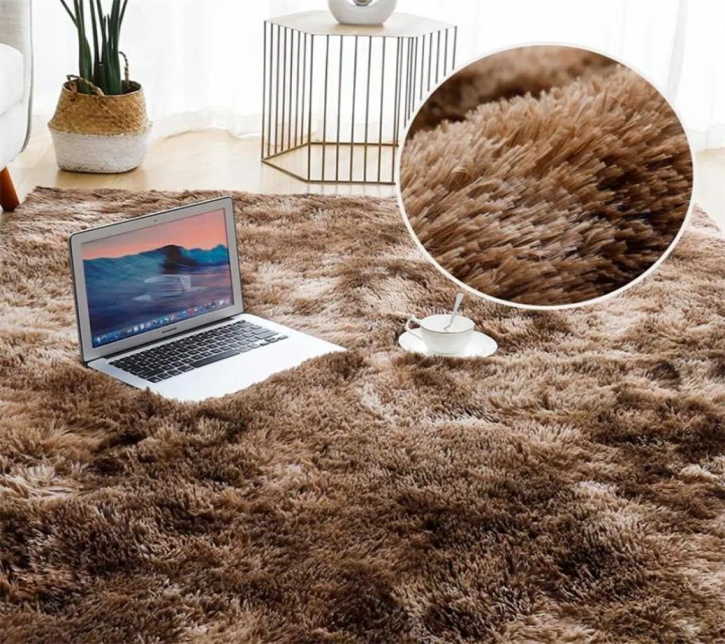 Gruby dywan do salonu pluszowy dywan dla dzieci puszyste dywany podłogowe okno łóżko Decor Decor Docs Miękkie aksamitne MAT5322007