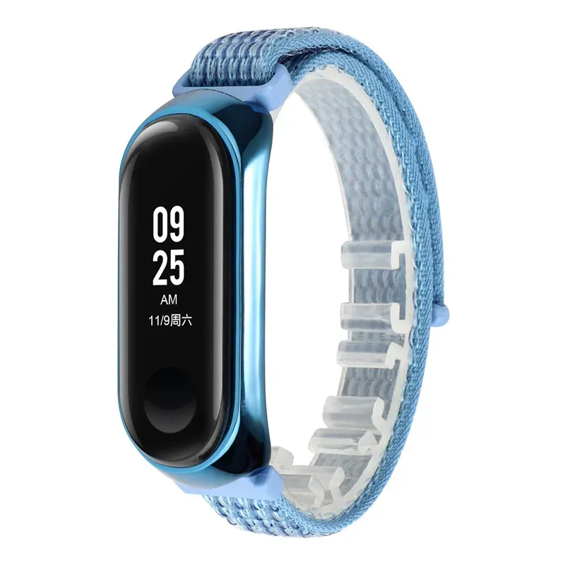 Replaceable Wristband for Xiaomi Mi Band 4 3 Nylon loop Breathable Bracelet on Mi Band4 band3 WatchBand Strap for xiomi Band 3 4