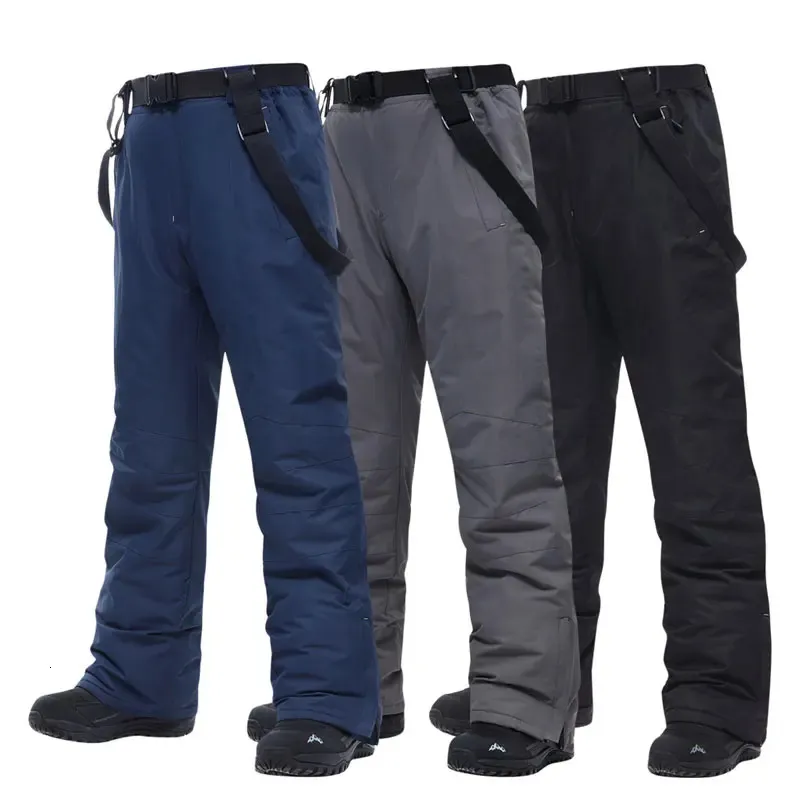 Pantaloni da sci di grandi dimensioni uomini 30 Pantaloncini da neve caldi con anticonfesi 10k Impianto caldo Snowboard invernale Camping 231221 231221