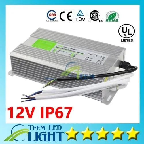 변압기 X20 AC 110240V ~ DC 12V 15W 200W 방수 IP67 전자 드라이버 실외 전원 공급 장치 LED 스트립 트랜스포머 어댑터 언더와