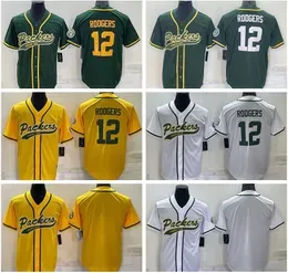 CUSTOM Stitched Football jersey ''Packers''Men Aaron Rodgers white baseball Untouchable jerseys