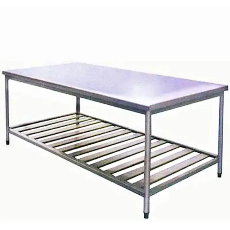 china factory stainless steel bench cheap floor shelf plate shelf