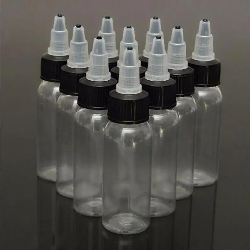 Atacado 1000pcs 30ml Garrafas de plástico para animais de estimação garrafas de gotas de 1 onças de alta qualidade com twist fora da tampa para e óleo líquido BBGAG