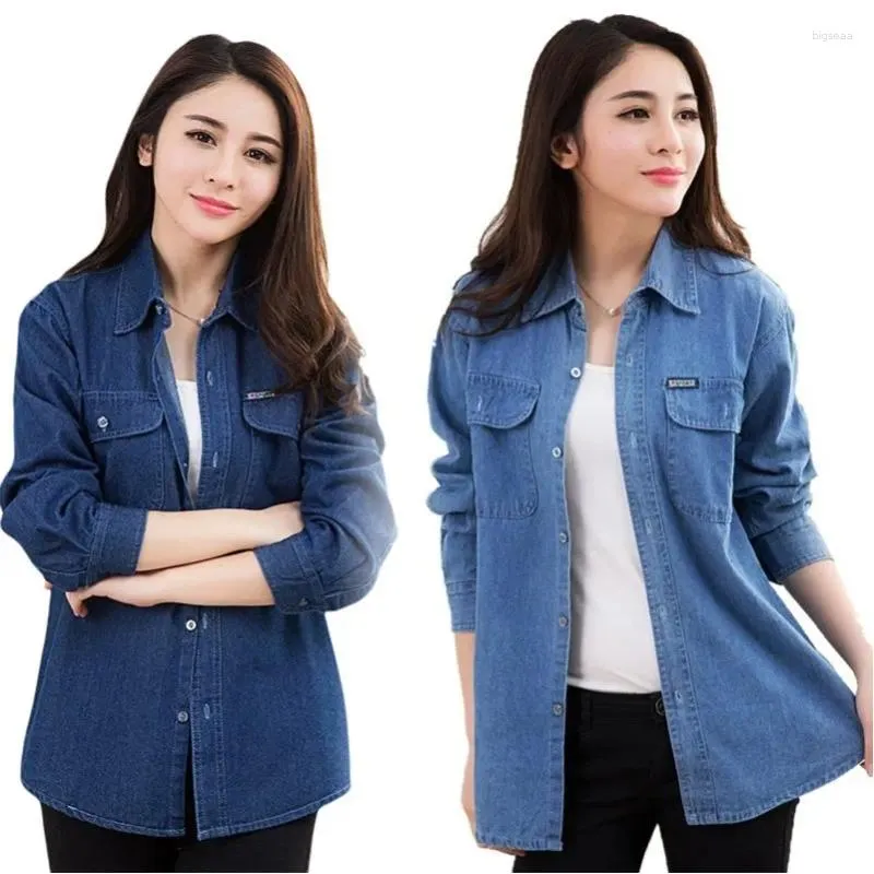 Vestes pour femmes 2023 Femmes Basic Mabe Denim Veste automne pour jeans Lady Loose Casual 4xl