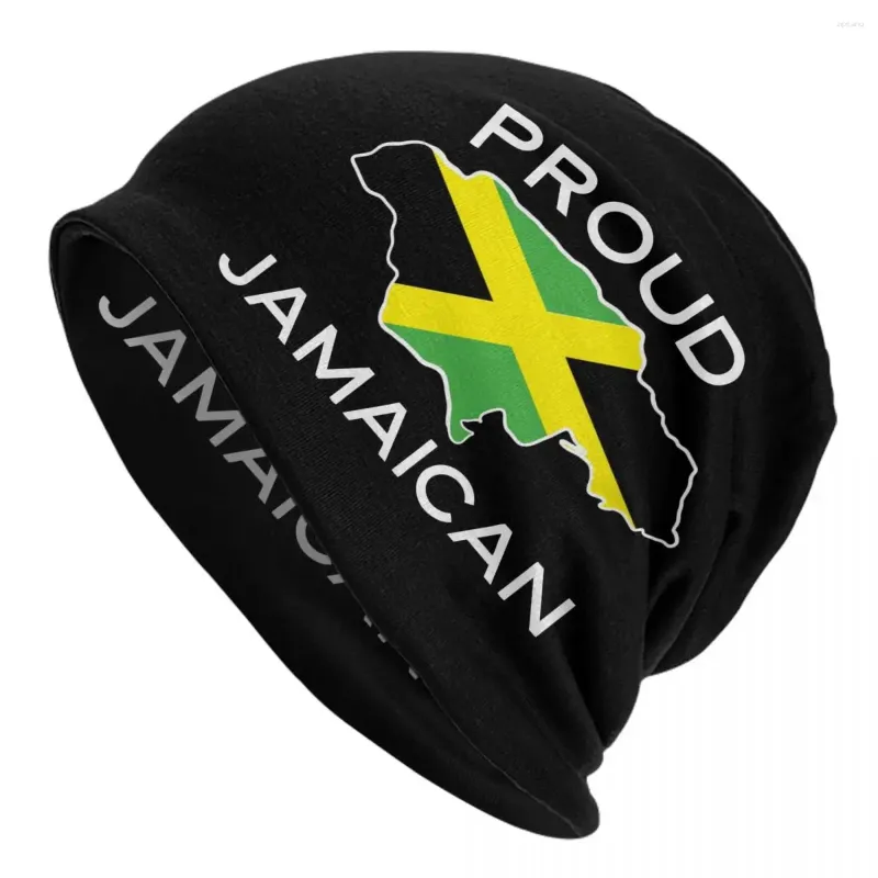 Baretten Jamaica Vlag Cap Jamaicaanse Mode Unisex Straat Skullies Mutsen Hoeden Lente Warm Hoofd Wrap Motorkap Hoed