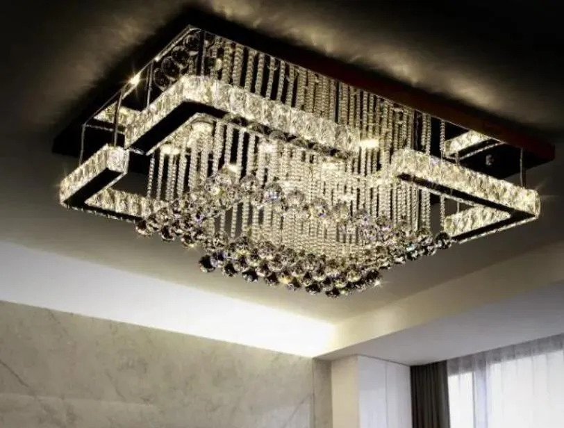 Chandeliers Modern crystal ceiling lights Chandeliers living room luxury silver light bedroom Lamps dining Fixtures kitchen