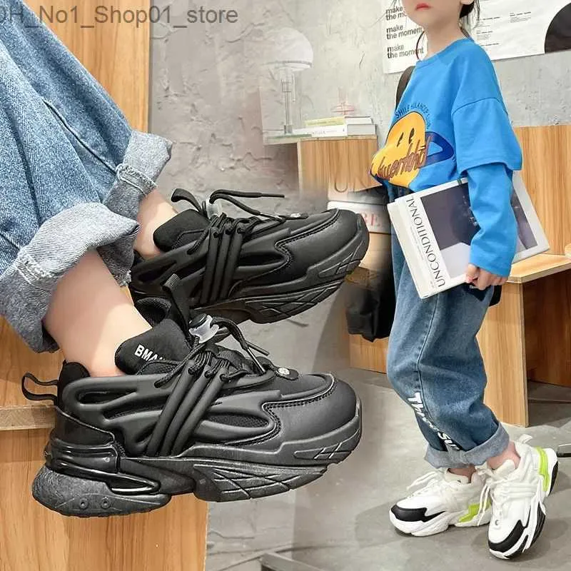 Athletic Outdoor New 2024 Spring Brand Design Children's Sneakers Fashion Breathable Kids Student Sport Running Shoes Boys Girls Casual Trainers Q231222