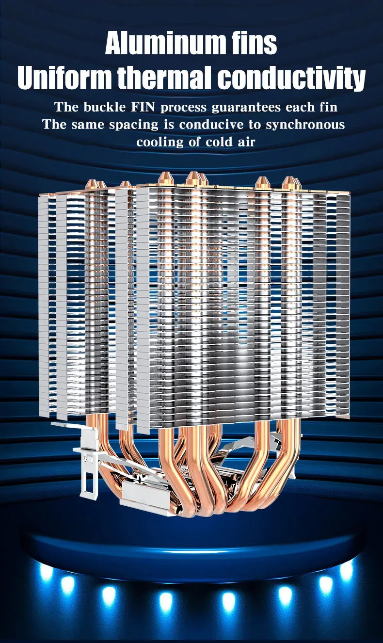 CPU Cooler 6 Heatpipes ARGB 4 Pin PWM Silent Cooling... From Zhong04 ...