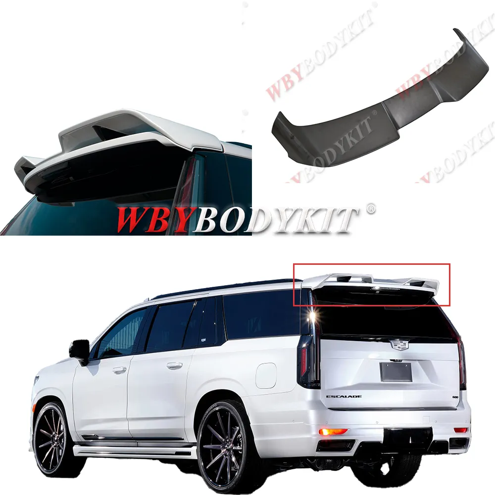 Cadillac Escalade rénovation ZERO Kits de carrosserie Accessoires extérieurs Spoiler Aile de voiture Spoiler de toit Becquet de couvercle de pont arrière Becquet d'aile arrière Jupe latérale Becquet arrière