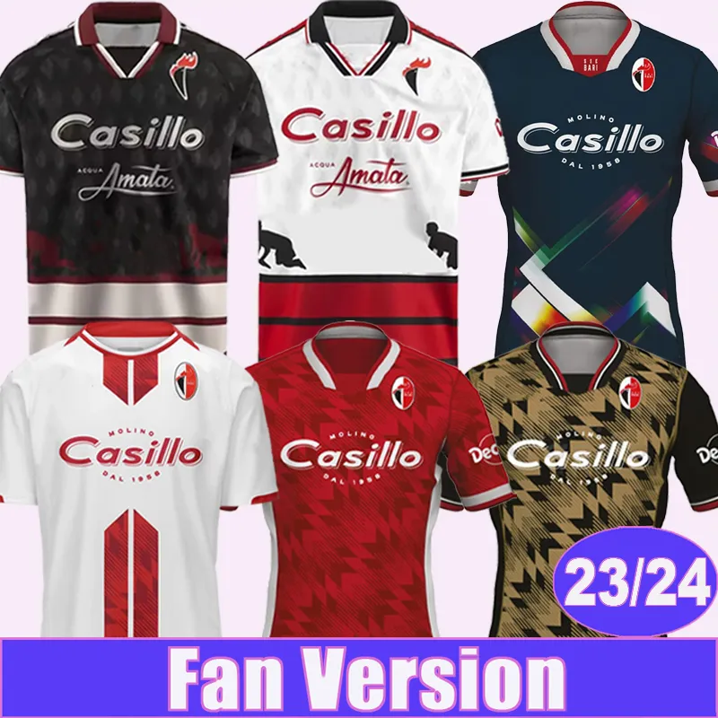 23 24 SSC Bari Mens Soccer Jerseys Botta W.Cheddira d'Rrico Maiello Scavone Home Away 3rd Special Edition Home Soft Football Shirt الكبار.