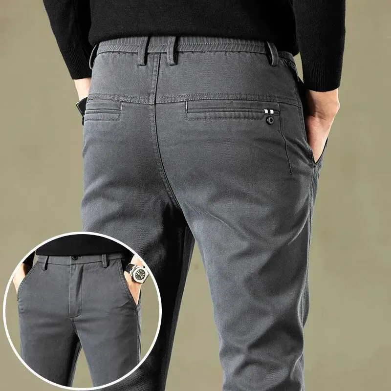 Jeans masculinos 2023 Autumn Novo calças casuais de calça de marca