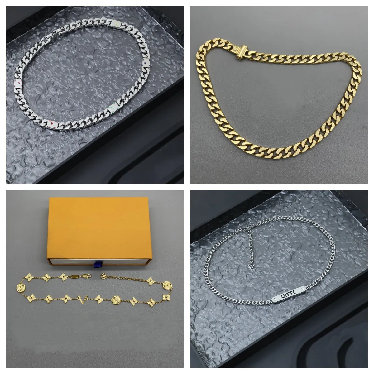 Kubanische Verbindung Kette Armband Halskette Set für Frauen Männer Diamant Kubanische Halskette Armband Gold Silber ICED Kubanische Kette für Jungen Frauen Schmuck Set Geschenk