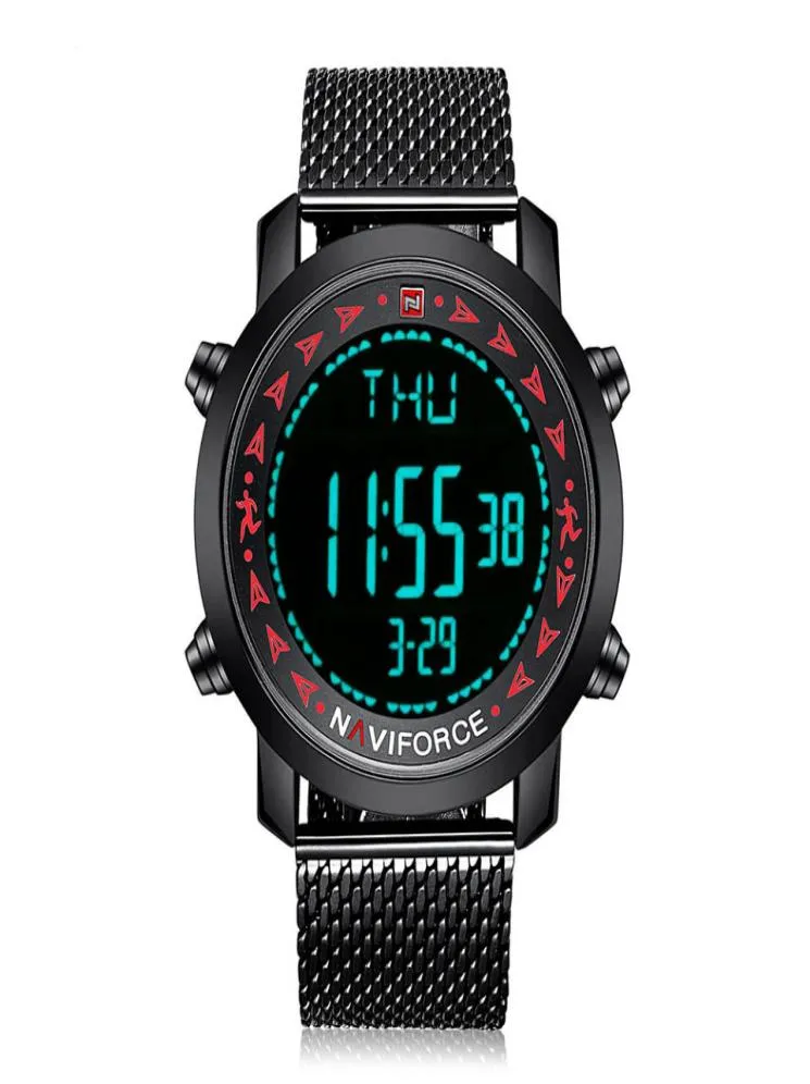 Naviforce 9130 Masculino Digital Removina El Cintur n De Alambre
