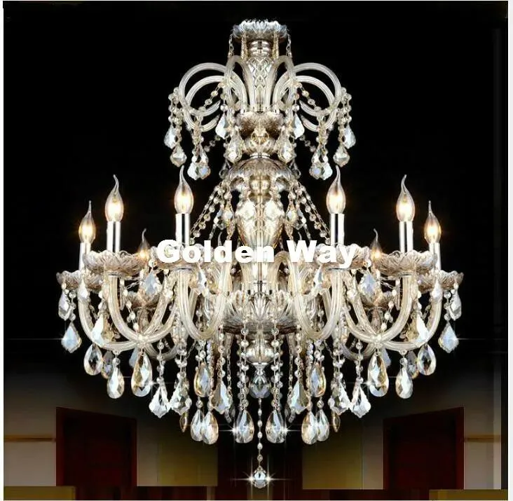 Chandeliers Free Shipping Cognac Color Chandelier Crystal Pendant Chandelier Lights Fixtures Hotel Crystal Lighting Lamp Staircase Long Chande