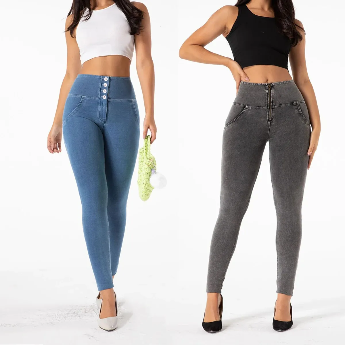 Mulheres esportes e lazer jeans de alta qualidade calças de fitness confortável yoga leggings grandes calças elásticas 231221