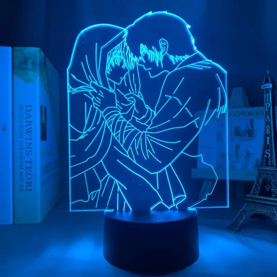 Lumières nocturnes 3d LED ANIME YONA DE L'AUTERE POUR LA CHAMBRE DÉCORD KIDS BRITHDAY Gift Manga Room Table Table Lampe237i