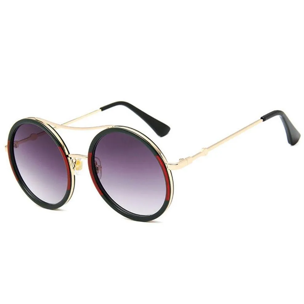 2023 Round Round Grongses Sunglasses Designer Ladies Crystal Sunglasses Women Big Frame Oval Mirror Sun Glasses for Enule279G