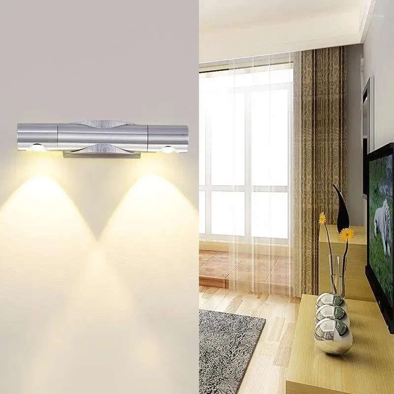 Lâmpada de parede para baixo para cima de cabeça dupla luz de cabeceira de cama LED Spotlight Hallway Corredor Home Home Indoor Decor Iluminação