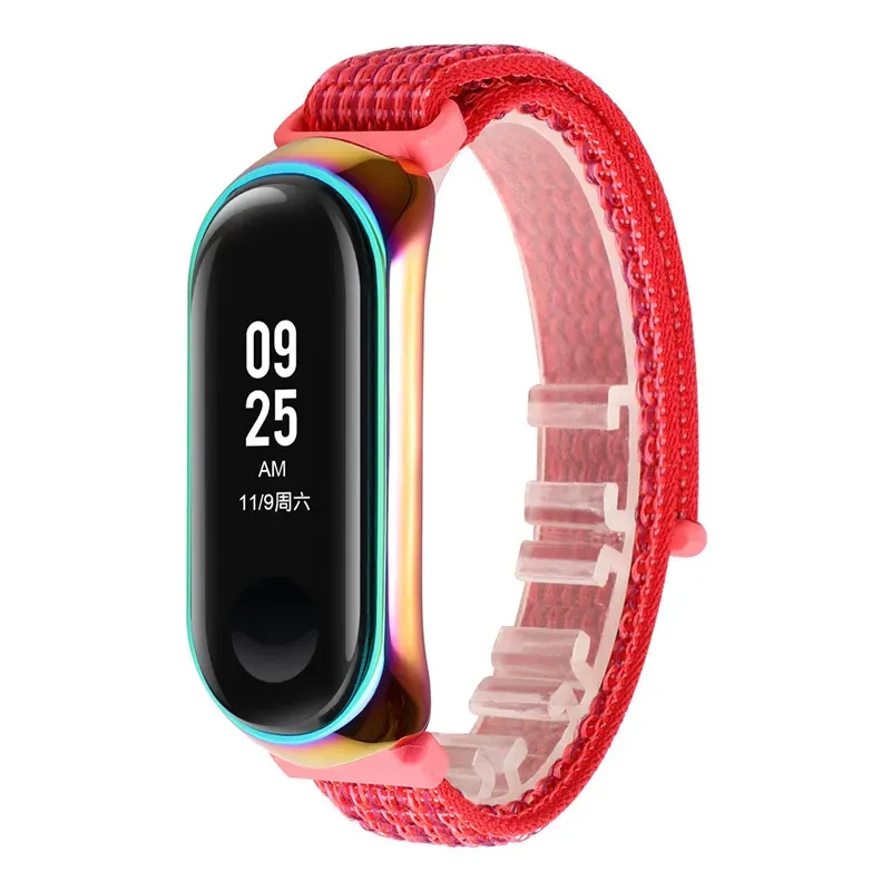 Replaceable Wristband for Xiaomi Mi Band 4 3 Nylon loop Breathable Bracelet on Mi Band4 band3 WatchBand Strap for xiomi Band 3 4