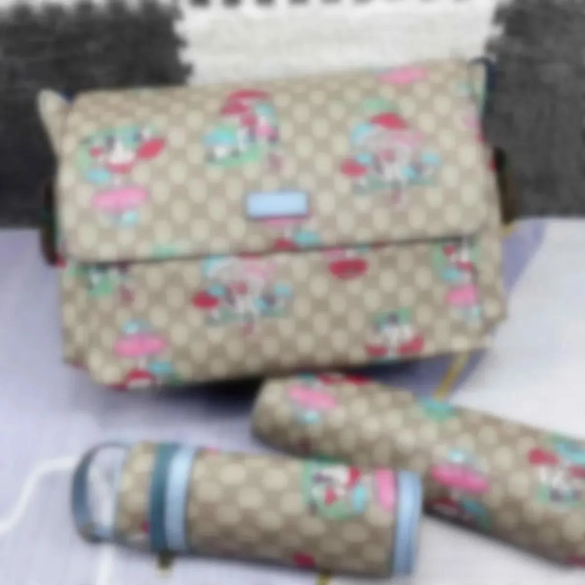 Bolsas para bebés pañales 3piece set de alta calidad diseñador impresión multifuncional bolso de hombro mamá y niña regalo creativo