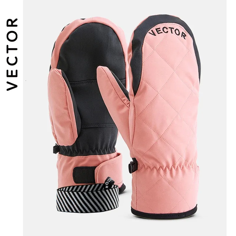 Extra tjock PU Palm Ski Gloves Winter Snow Outdoor Sport Kvinnor Män varm snöskoter Motorcykel Vindtät Vattentät snowboard 231221