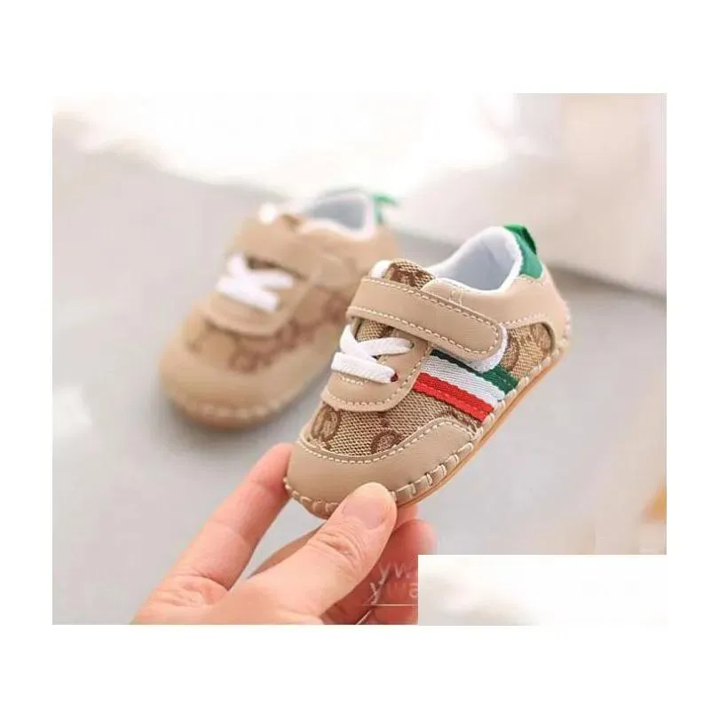 Walkers First Walkers Newborn Print Sneakers Casual Shoes Soft Sole Prewalker Infant Baby Sports Kids Designer Shoe