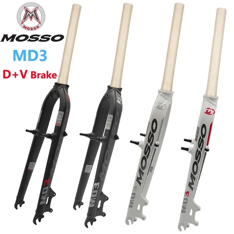 Mosso MD3 Fork MTB Bike rigid for 26275Inch road Bicycle front fork Discv Brake Straight tube Cycling accessories 231221
