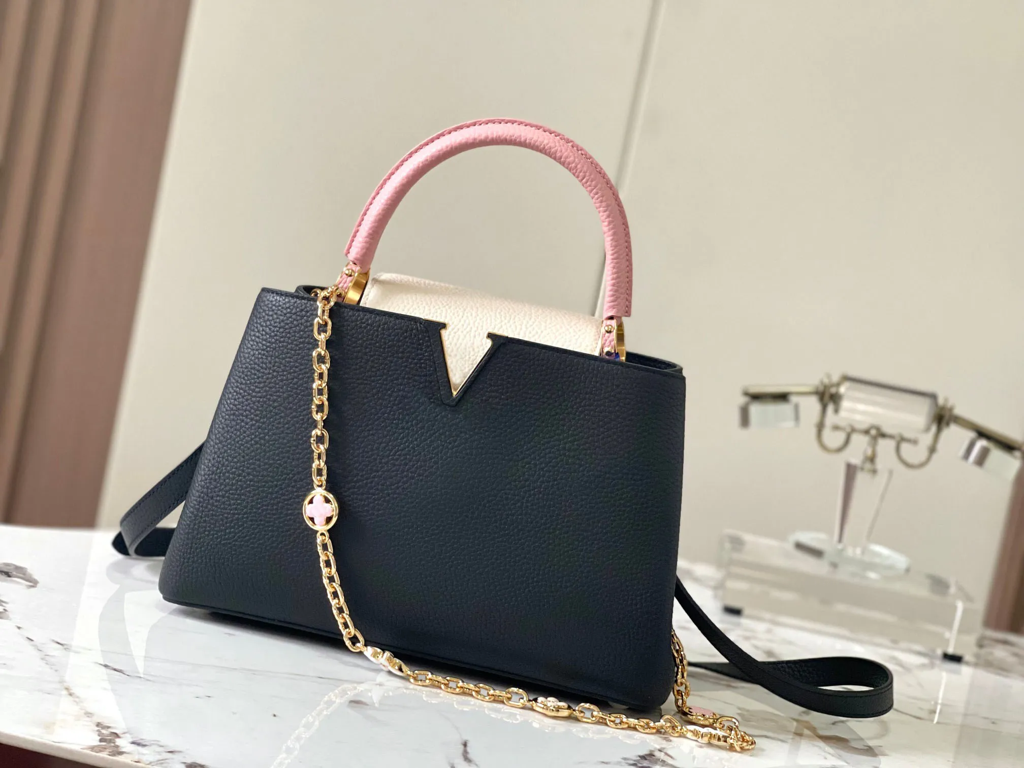 10A designer di alta qualità da donna Capucina borsetta borsa a spalla da donna Luxurys Crappa della frizione in pelle Borsa