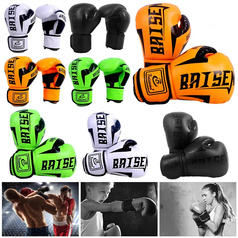 2st Boxing Training Fighting Gloves Pu Leather Kids Muay Thai Sparring Punching Karate Kickboxing Professional Glove for Adult 231222