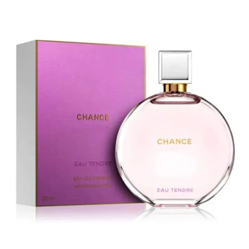Perfumes Chance Perfume Perfums tendres pour femme 100 ml EDP Spray High Version Top Quality Fragrance plus longue Dasting Sweet Parfums Ship Fast