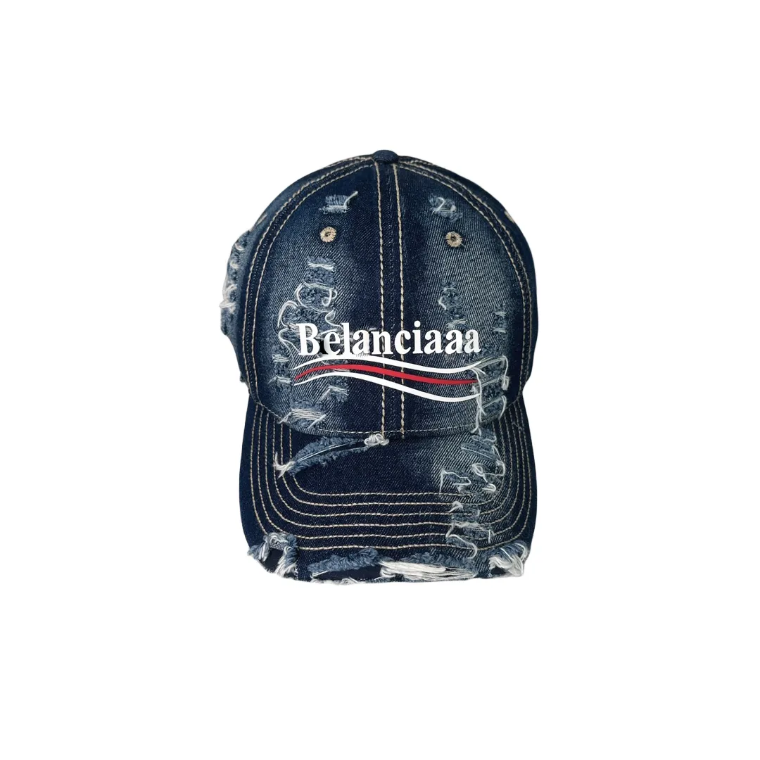 Frauenpersonalisierte Mütze Frühling und Sommer gewaschen Denim Hole Fashion Distressed Baseball Caps Outdoor Shading Designer Hut