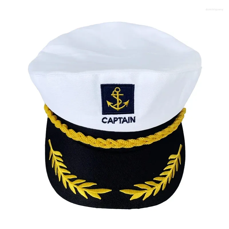 Berets Kinder Marine Captain Hat Cosplay Uniform Halloween Warteschlange Performance Sommer Flat Top Sailor