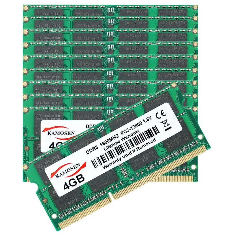 DDR3 RAM 50PCS 100PCS 4GB 1333MHz 1600MHzブランド低電圧1.35V PC3-12800ノートブックメモリソディム204ピン非ECC 1.35V 231221