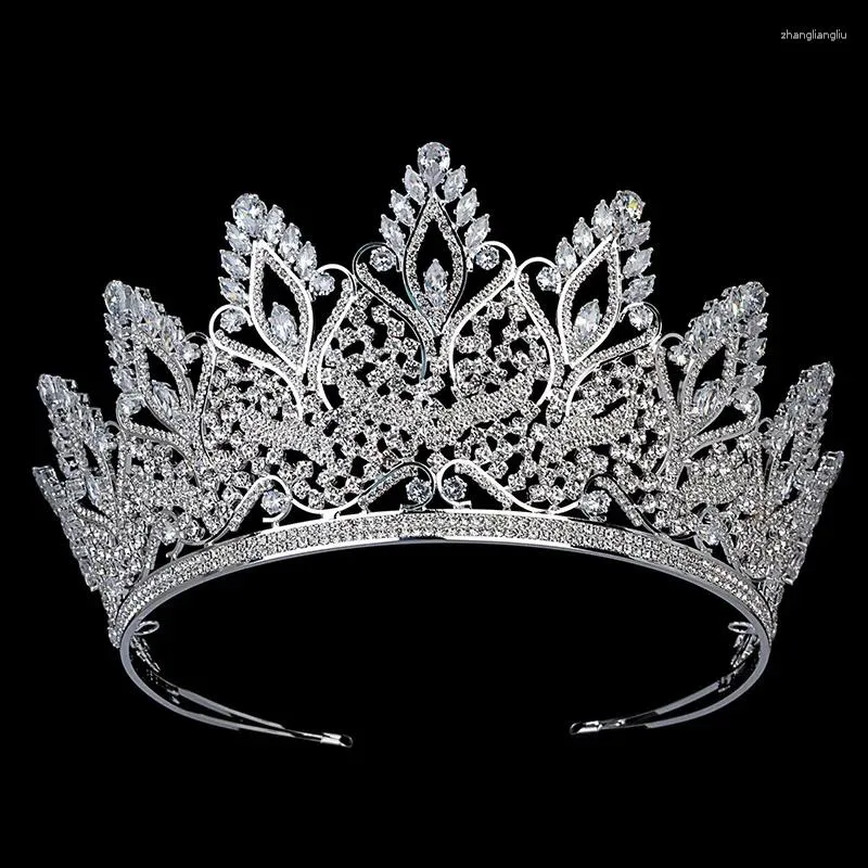 Saç klipleri tiaras ve taç hadiyana vintage moda kadın mücevher gelin düğün aksesuarları kübik zirkon bc5800 Princesa