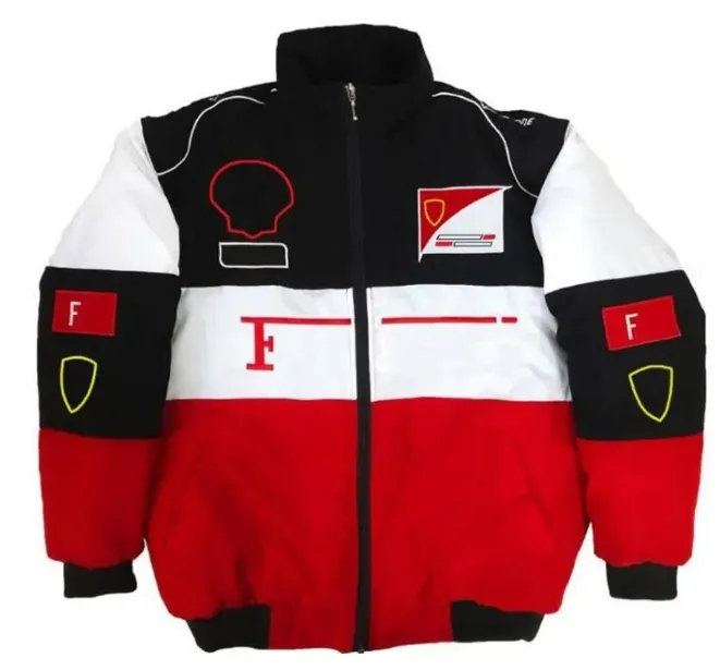 F1 Formula One racing jacket autumn and winter full embroidered logo cotton clothing spot sales