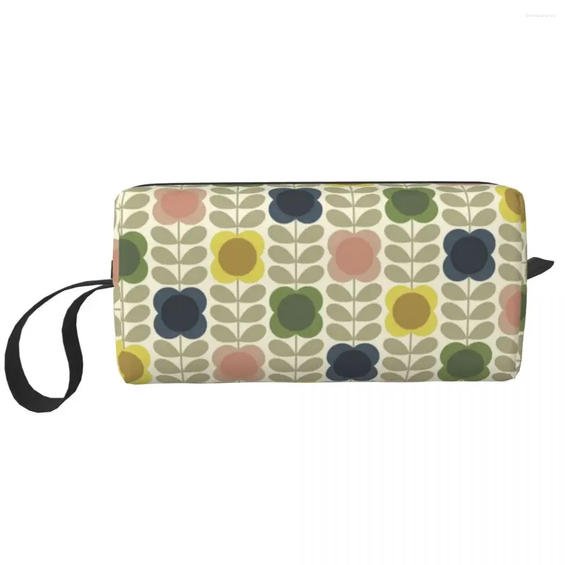 Cosmetic Bags Orla Kiely Floral Retro Flower Bag For Women Makeup Travel Waterproof Toiletry Organizer Storage