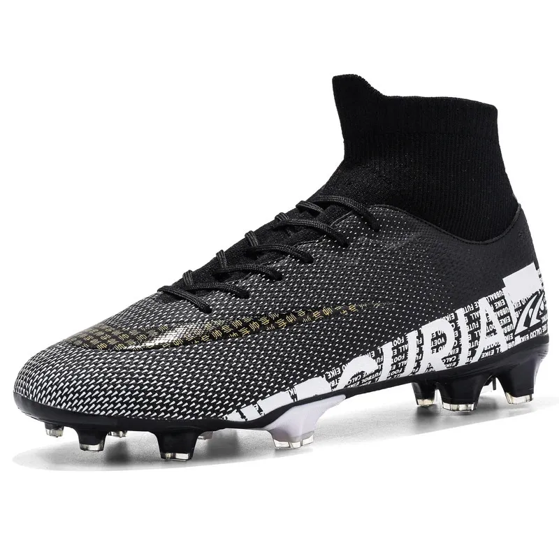 Professional Adult FGTF Soccer Shoes Nonslip Long Spikes Youth Children High Heel Turf 231221