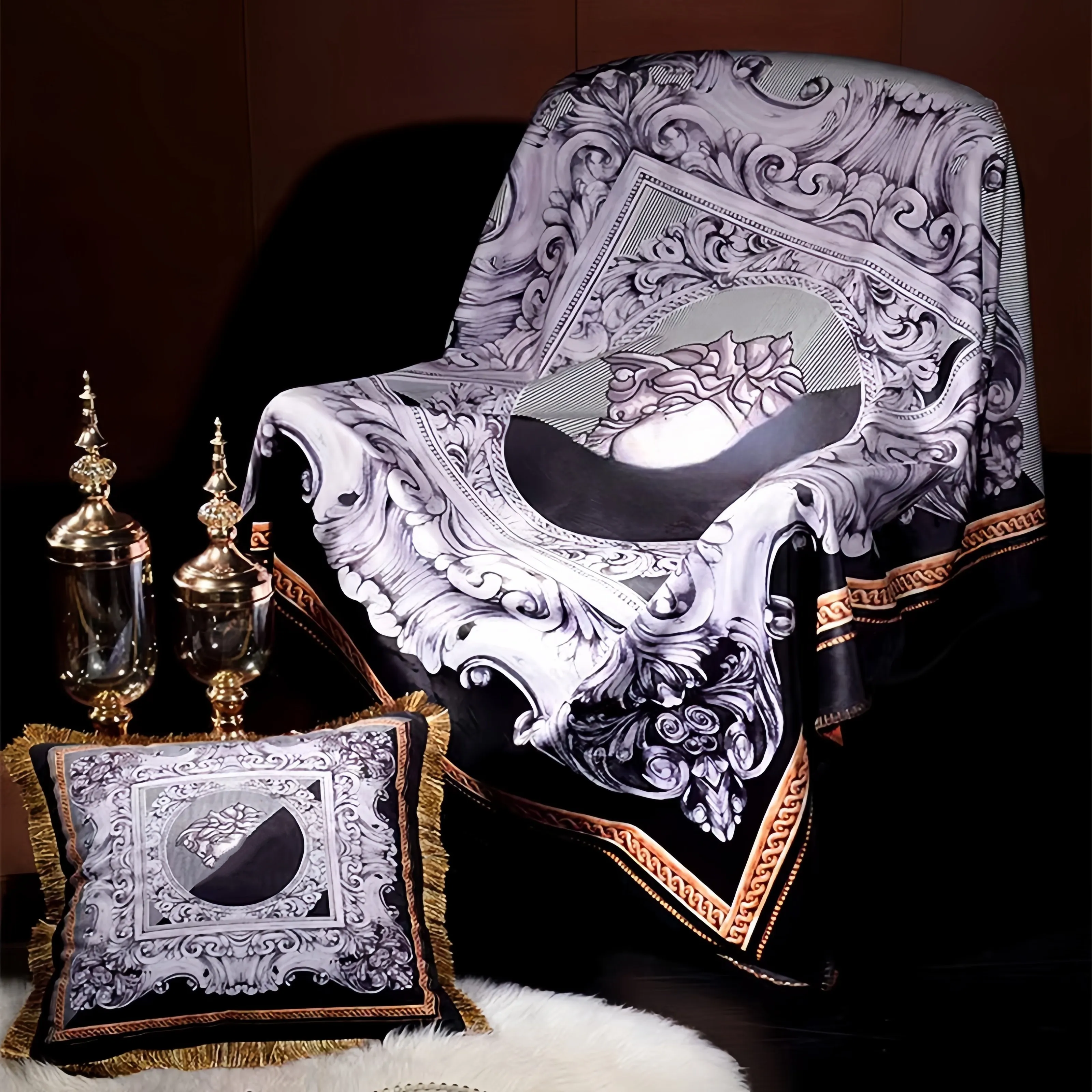 Blanket Baby Blanket Designer Throw Blanket Sofa Blanket Brocade