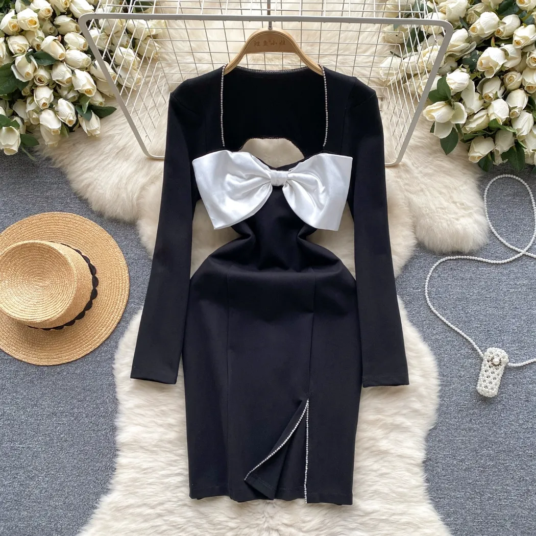 High End Light Luxury Diamond Inlaid Bow Tie Dress ... From Julia_dress,  $47.21 In Bulk | DHgate.Com