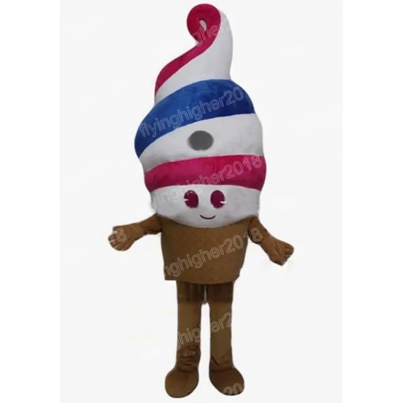 Disfraz de mascota de helado de Halloween caricaturas de alta calidad caricatura tema de tema carnaval vestimenta de navidad